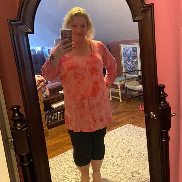 Fashion bug Pink Tie Dyed Top 1X Some Piling - Picture 1 of 11